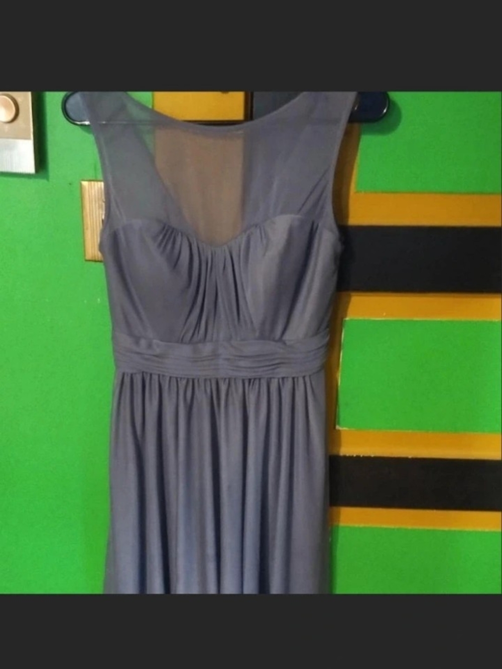 david's bridal grey bridesmaid dress | Dresses | Size 8 Slate Gray Davids Bridal Sleeveless Bridesmaidformal Silver